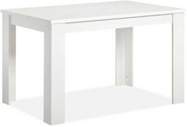 Homestyle4U Valgomasis stalas 120x80x76 cm baltas, išskleidžiamas, medinis