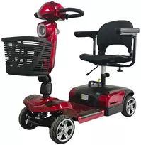 Beaster Scooter Elektrinis keturratis motoroleris, BSAURA, raudonas, surinktas, 250 W
