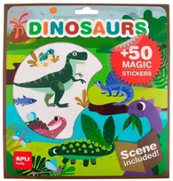 Lipdukų žaidimas su plakatu – Dinozaurai