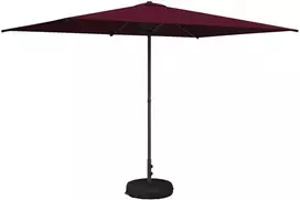 Sodo skėtis 200 x 300 cm Poliesteris Stačiakampio Bordo raudona