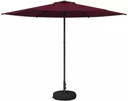 Sodo skėtis 300 x 300 cm Poliesteris Stačiakampio Bordo raudona