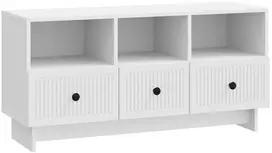 TV staliukas Televizoriaus spintelė su stalčių Balta 102 x 34,5 x 50 cm