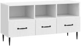 TV staliukas Televizoriaus spintelė su stalčių Balta 102 x 34,5 x 50 cm