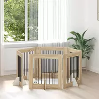 Šunų vartai su stovais 6 pcs Sonoma ąžuolas 80 x 80 cm