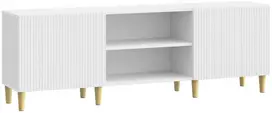 TV staliukas Televizoriaus spintelė Balta 150 x 31 x 50 cm Apdirbta mediena