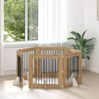 Šunų vartai su stovais 6 pcs Artisano ąžuolo 80 x 80 cm