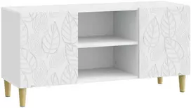 TV staliukas Televizoriaus spintelė 102 x 34,5 x 50 cm Balta