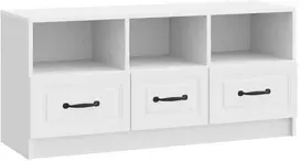 TV staliukas Televizoriaus spintelė su stalčių Balta 102 x 34,5 x 47 cm