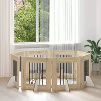 Šunų vartai su stovais 8 pcs Sonoma ąžuolas 60 x 60 cm