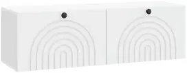 TV staliukas Sieninė TV spintelė Balta 98 x 31 x 30 cm Apdirbta mediena