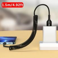 USB C greitojo įkrovimo laidas,  Juoda
