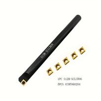 Grūdinto plieno CNC tekinimo strypų rinkinys, 1vnt S12M-SCLCR06+5PCS CCMT0602