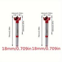 Karbidiniai trikampiai grąžtų rinkinys, 18 mm medžio apdirbimo grąžtas 2 vnt