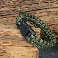 Išgyvenimo apyrankė iš paracord virvės,  Žalioji armija
