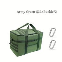 Didelis kelioninis lagaminas su D-žiedais, Army Green-53L+Sagtis*2