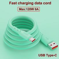 120W greito įkrovimo USB-C laidas,  Žalias