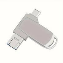 USB laikmena USB atmintinė su Type C ir Touch ID,  Sidabrinis