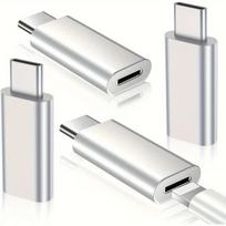 4 vnt. adapterių rinkinys iPhone USB-C,  Sidabrinis