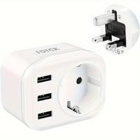 UK-EU kelioninis adapteris su USB