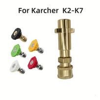 Aukšto slėgio plovimo adapteris Karcher K2-K7 su antgaliais, L4 Kai Chi K serijos 1/4 greitas sujungimas + 5 spalvoti purkštukai