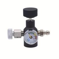 CO2 balionėlio pildymo adapteris su manometru, 3 skylių ventiliacija 200bar QD