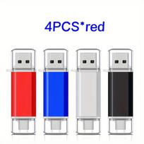 USB laikmena 4vnt USB atminties laikmena OTG,  Raudona