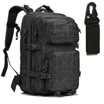 Taktinė karinė kuprinė 45L su MOLLE sistema ir karabinu, Juoda