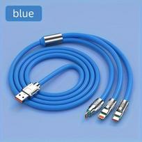 Nešiojamas 3-in-1 greito krovimo USB laidas, Mėlyna