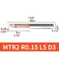 Volframo karbido gręžimo įdėklas MTR2 R0.15 L5 D3, MTR 2 R0.15 L5-1PC