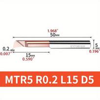 Volframo plieno gręžimo peilio įdėklas MTR5 R0.2 L15 D5, MTR 5 R0.2 L15-1PC