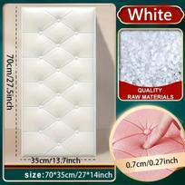 3D lipnus sienos panelis, 70x35 cm, baltas,  Baltas