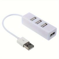 4 prievadų USB šakotuvas su jungikliais,  Baltas