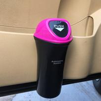 Plastikinė automobilio šiukšliadėžė su stumdomu dangčiu,  Raudona rožė