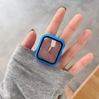 Grūdinto stiklo apsauginis dangtelis Apple Watch,  Mėlyna B