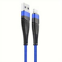 USB greito įkrovimo Lightning laidas, Mėlyna