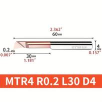 Volframo karbido gręžimo įrankis MTR4 R0.2 L30 D4, MTR 4 R0.2 L30-1PC