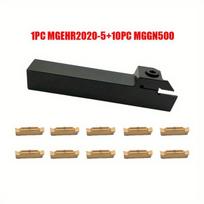 CNC tekinimo staklių griovelių įrankių laikiklis MGEHR2020, 1PC MGEHR2020-5+10PCS