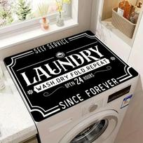 Skalbimo mašinos viršutinis dangtis su užrašu "Laundry", 1 vnt - juodas
