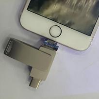 USB laikmena Flash Memory Drive iPhone/iPad,  Sidabrinis