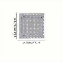 Kvadratinis silikoninis grindų sifono dangtelis 14.5x14.5cm, pilka