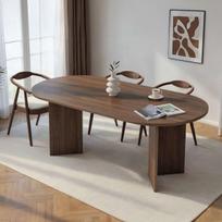 Valgomojo stalas Sabella Venezia Walnut, 200x75x90 cm, riešutmedžio spalvos