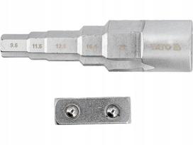 Yato YT-03319 raktas su adapteriu 1/2" 3/8" (9.6 mm), 29/68" (11.6 mm), 1/2" (12.7 mm), 21/32" (16.4 mm), 27/32" (21 mm)