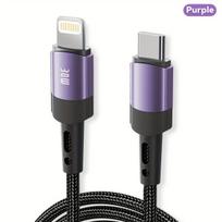 MFi USB-C Lightning laidas 1m,  Violetinė