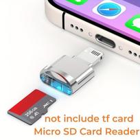 Micro SD kortelių skaitytuvas iPhone,  Sidabrinė pilka