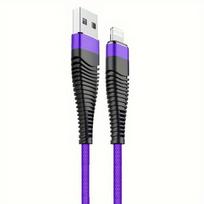 USB greito įkrovimo Lightning laidas,  Violetinė