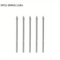 Karbido grąžtų rinkinys plytelėms ir stiklui, 3 mm,  3mm-5vnt