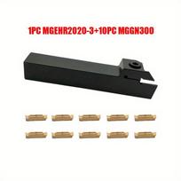 CNC tekinimo staklių griovelių laikiklis MGEHR2020, 1PC MGEHR2020-3+10PCS