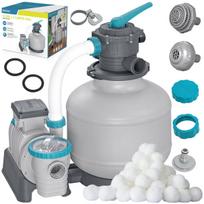 Bestway 58486 11355 baseino smėlio pompa su filtro kamuoliukais, skalbyklė