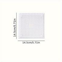 Plastikinis tinklelis rankdarbiams 14.5x14.5 cm, Baltas