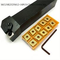 Plieninis mechaninių įrankių rinkinys,  MCLNR2525M12+10PCS CNMG120404-MA
